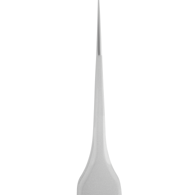 Pipeta de plástico branco com ponta fina e longa