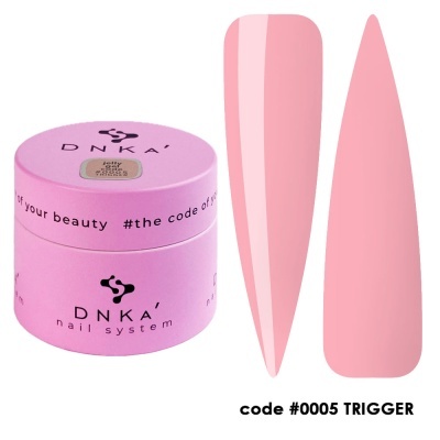 Frasco DNKA rosa para unhas com amostras de cor rosa claro