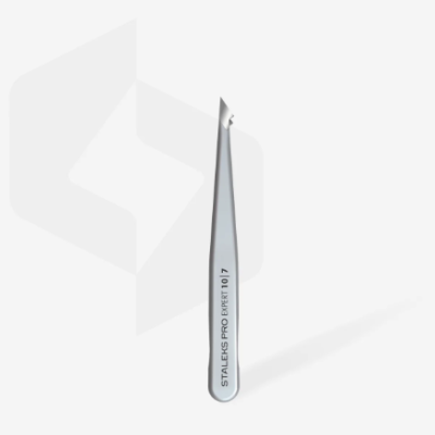 Pinça metálica prata com texto STALAKES PRO EXPERT 10 | 7