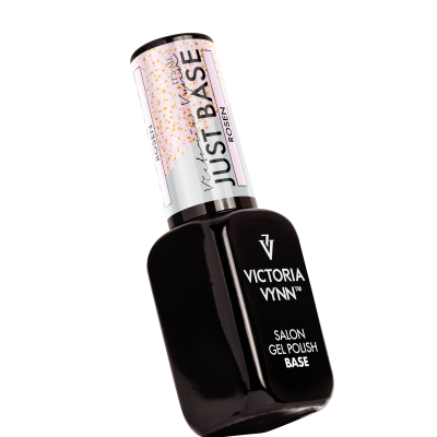 Frasco de verniz de gel preto Victoria Vynn com texto visível