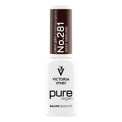 Frasco de verniz de unhas castanho escuro da marca Victoria Vynn.