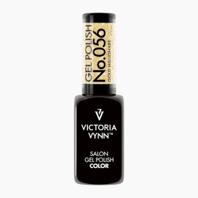 Frasco de verniz gel dourado Victoria Vynn com tampa preta