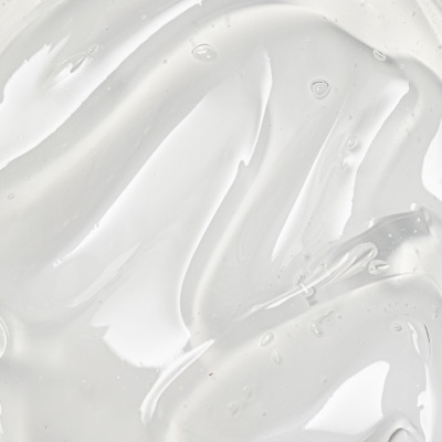 Gel transparente com bolhas de ar