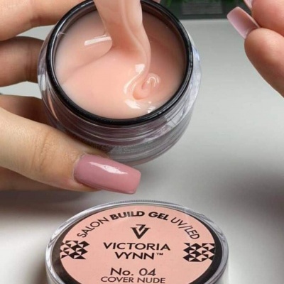 Gel de construção para unhas cor Cover Nude Victoria Vynn em embalagem redonda