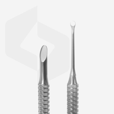 Duas ferramentas metálicas prateadas com cabo texturizado e pontas diferentes