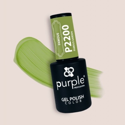 Frasco de verniz em gel verde claro Purple Professional P2200