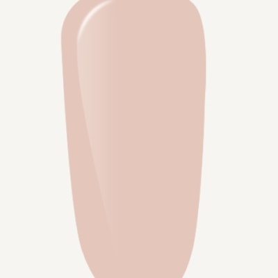 Amostra de verniz cor nude cremosa com acabamento liso e brilhante