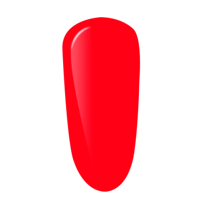 amostra de verniz de unha vermelho brilhante em unha postiça