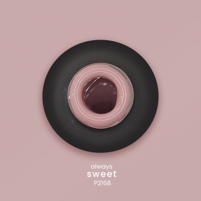 Doughnut rosa com centro castanho em prato preto