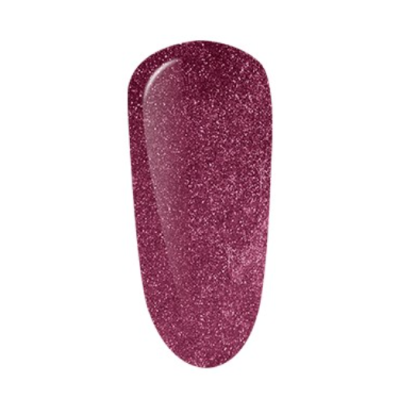 Amostra de verniz para unhas rosa-escuro com glitter