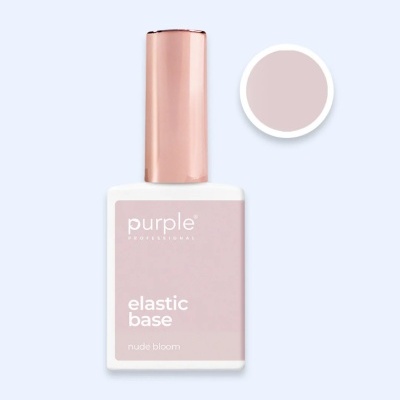 Frasco de verniz de unhas nude com tampa rosa dourado