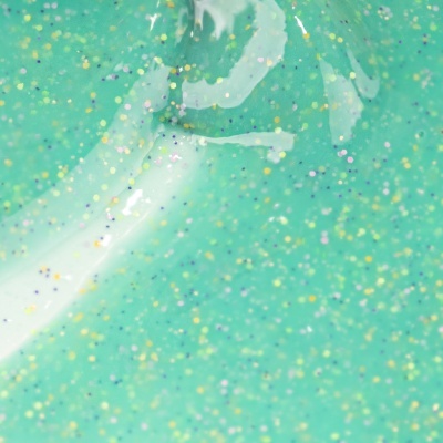 Textura brilhante verde-água com pontos coloridos