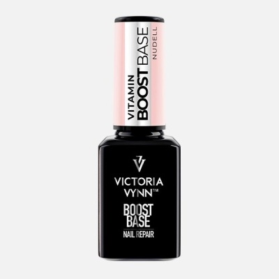 Frasco de verniz para unhas Victoria Vynn preto com tampo rosa claro