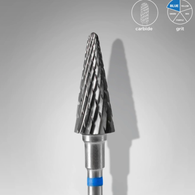 Ferramenta de corte de metal cónica de carboneto com faixa azul