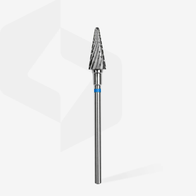 Broca de metal cónica com haste longa e faixa azul