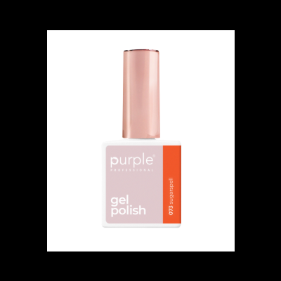 Verniz gel para unhas Purple Professional cor 075 Sugarpill em embalagem branca e tampa coral