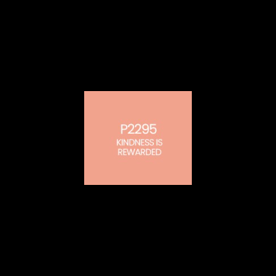 Fundo cor de salmão com texto branco P2295 KINDNESS IS REWARDED