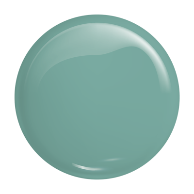 Círculo verde-azulado claro liso e brilhante sobre fundo branco