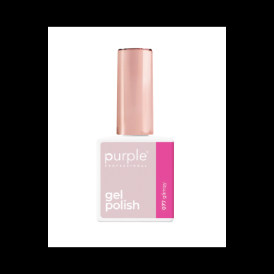 Esmalte gel roxo com tampa cor de rosa da Purple Professional