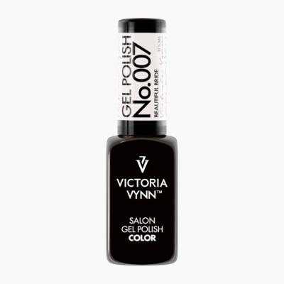 Verniz gel preto Victoria Vynn com rótulo branco e texto