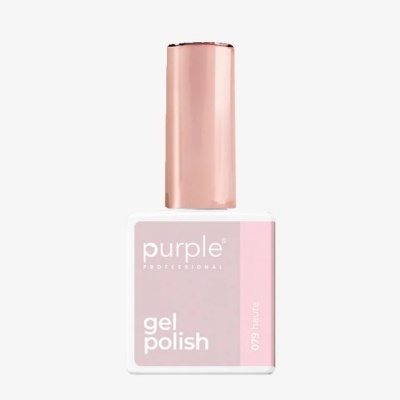 Esmalte de gel Purple Professional rosa claro com tampa metálica cor de rosa