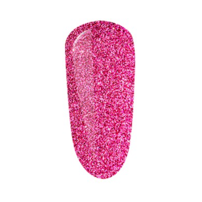 Verniz de unha rosa com glitter brilho