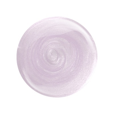 Amostra circular de esmalte lilás perolado brilhante