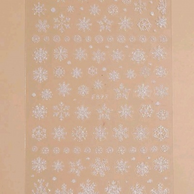 Autocolantes transparentes de flocos de neve brancos e brilhantes