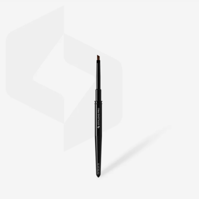 Pincel de maquilhagem profissional preto com ponta angular fina