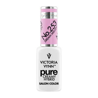 Frasco de verniz de unhas Victoria Vynn Pure Creamy Hybrid com tampa rosa e prateada