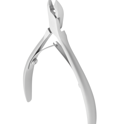 Alicate cortador de unhas branco com mola de metal