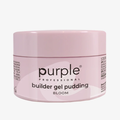 Frasco rosa claro de gel builder em fundo branco