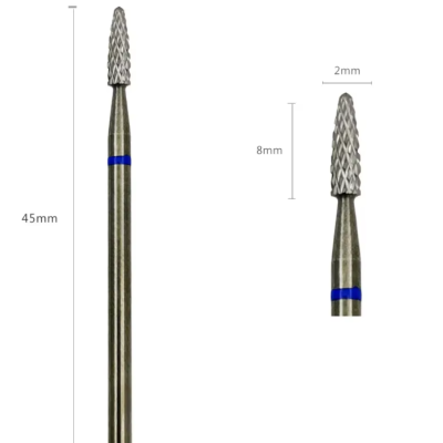 Broca metálica texturada de 45mm com anel azul