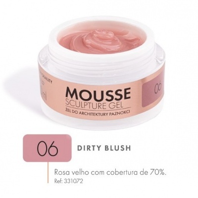 Pote aberto de mousse para escultura de unhas rosa velho 06 Dirty Blush