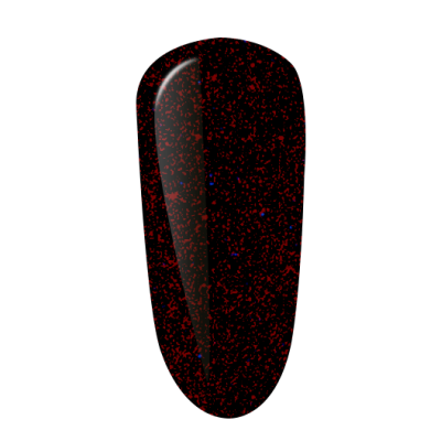 Smartphone preto com moldura fina num fundo preto e vermelho