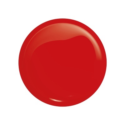 Círculo vermelho brilhante em fundo branco