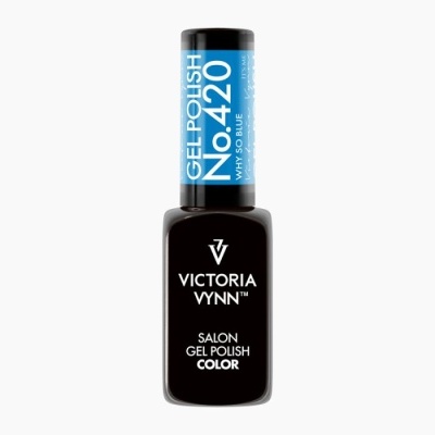 Verniz gel Victoria Vynn No.420 com etiqueta azul e tampa preta