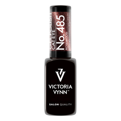 Verniz gel preto Victoria Vynn com tampa rosa brilhante