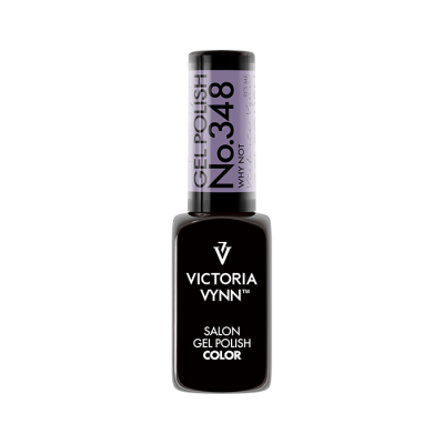Verniz gel preto Victoria Vynn com tampa roxa e texto GEL POLISH No. 348