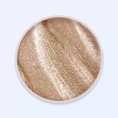 Textura brilhante dourada em fundo branco circular