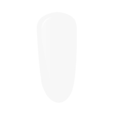 Unha postiça branca com acabamento brilhante