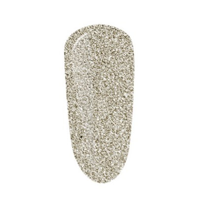 Amostra de verniz de unha prata glitter brilhante