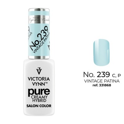 Verniz de unhas Victoria Vynn Pure Creamy Hybrid cor azul claro No. 239 Vintage Patina