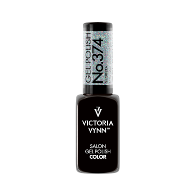 Frasco de verniz de unhas em gel preto da marca VICTORIA VYNN.