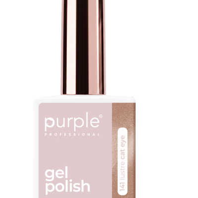 Frasco de verniz gel Purple Professional rosa claro com tampa metálica