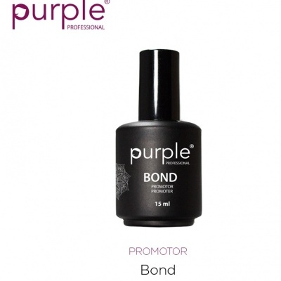 Frasco preto de produto Purple Professional Bond