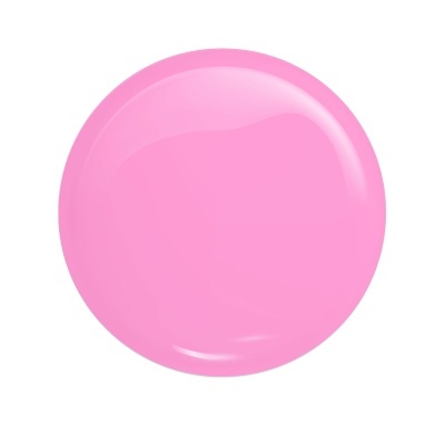 Gota redonda de verniz rosa brilhante