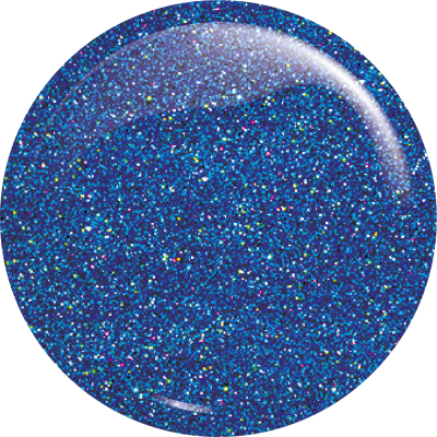 Circular glitter azul com brilho e reflexos coloridos