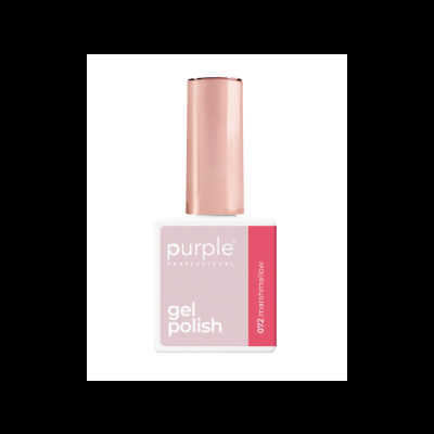 Frasco de verniz gel Purple Professional 072 marshmallow com tampa metálica rosa dourado
