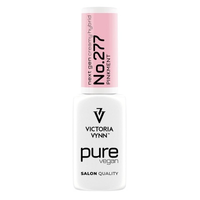 Frasco de verniz de unhas Victoria Vynn cor-de-rosa claro e branco